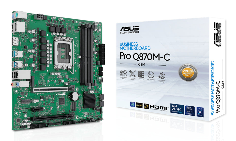 ASUS PRO Q870M-C-CSM Intel Q870 LGA 1851 (Socket V1) Micro ATX