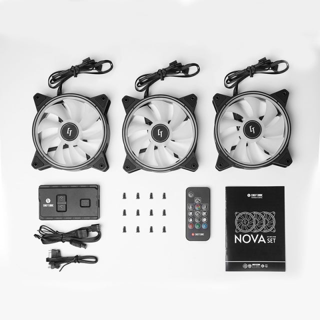 Chieftec Chieftronic Nova Set Ventilator 12 cm Schwarz 3 Stück(e)