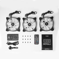 Chieftec Chieftronic Nova Set Ventilator 12 cm Schwarz 3 Stück(e)