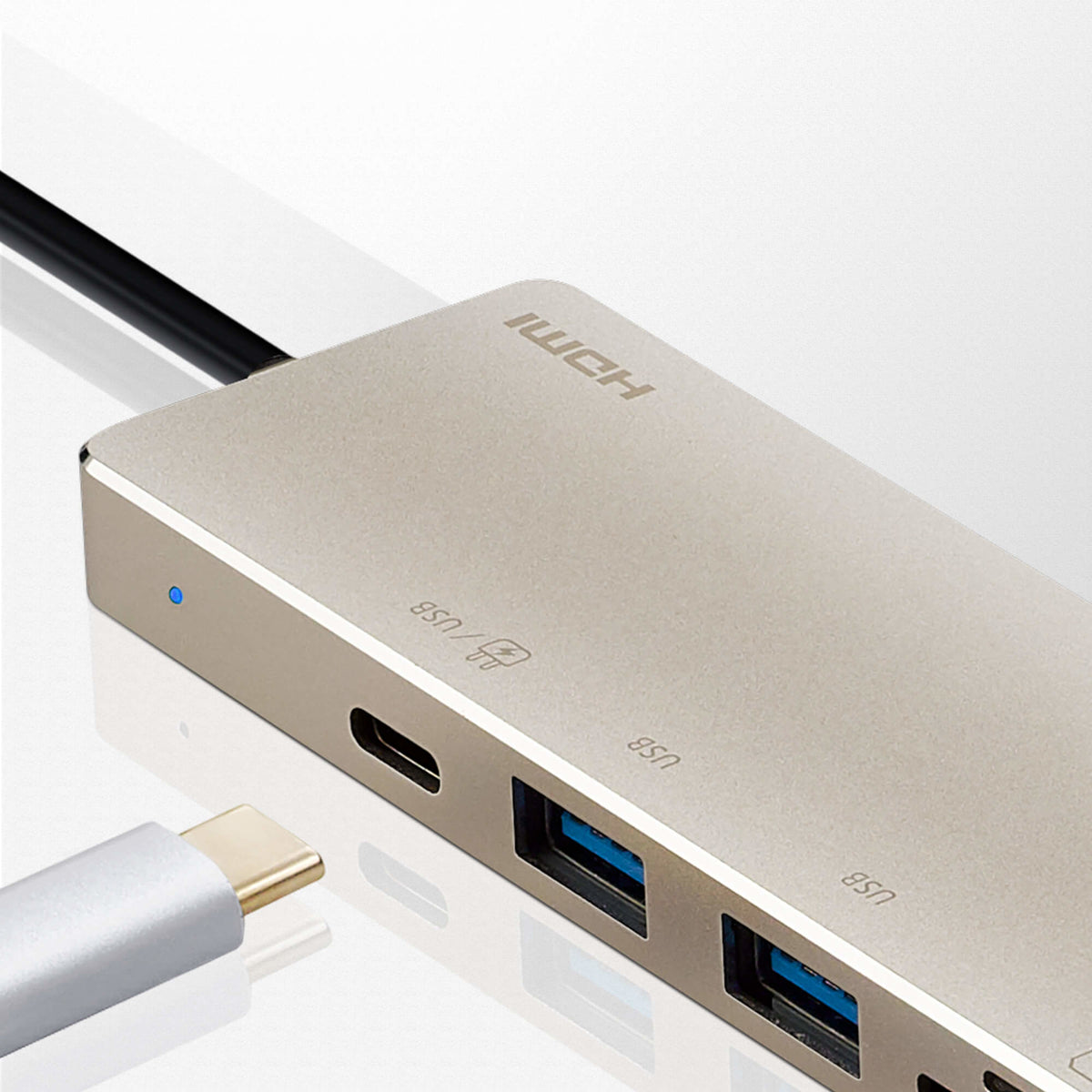 ATEN USB-C-Multiport-Mini-Dockingstation mit Power-Pass-Through