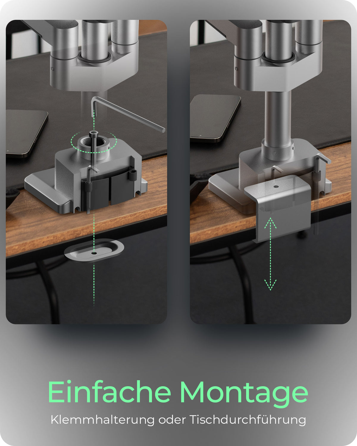 ICY BOX IB-MS525-T, Monitorständer mit Tischhalterung für drei Monitore bis zu 30" (76 cm)