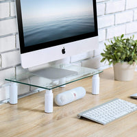 Techly ICA-MS 461E Flachbildschirm-Tischhalterung 81,3 cm (32") Tisch/Bank Transparent