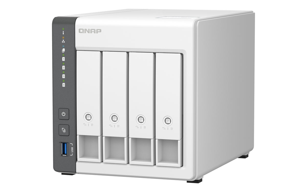 QNAP TS-433 NAS Tower ARM Cortex-A55 4 GB 0 TB QNAP QTS Weiß