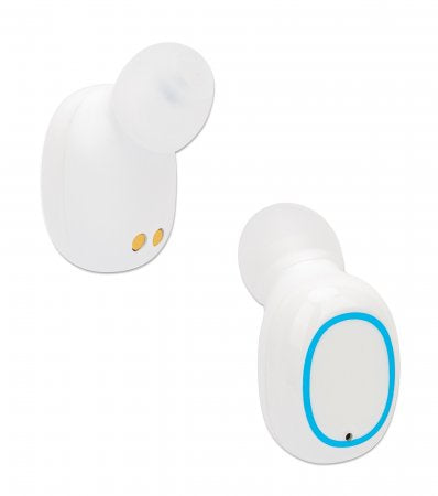 Manhattan 180399 Kopfhörer & Headset Kabellos im Ohr Anrufe/Musik Bluetooth Weiß