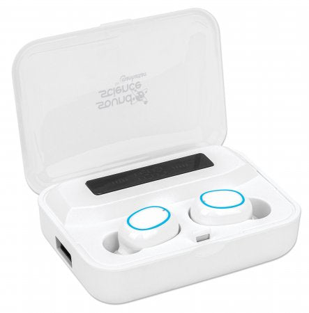 Manhattan 180399 Kopfhörer & Headset Kabellos im Ohr Anrufe/Musik Bluetooth Weiß