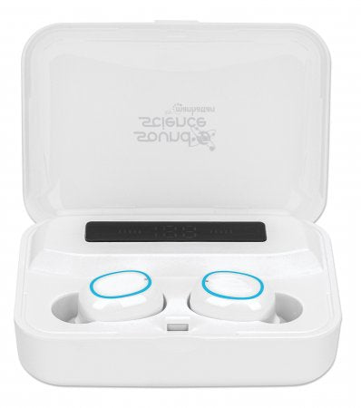 Manhattan 180399 Kopfhörer & Headset Kabellos im Ohr Anrufe/Musik Bluetooth Weiß