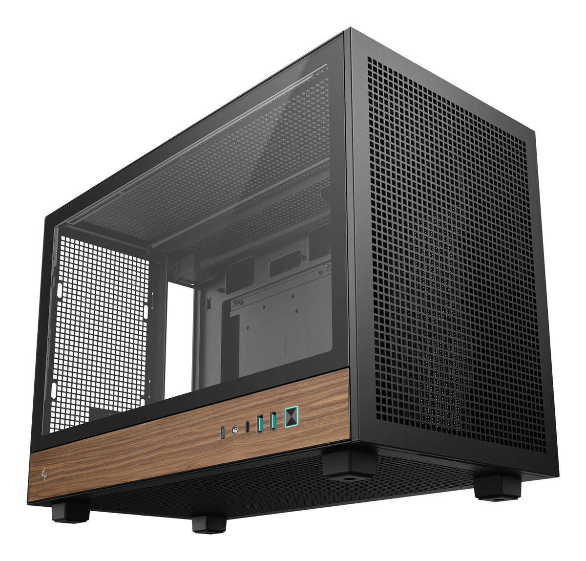 DeepCool CH260 WOOD Micro Tower Schwarz, Holz