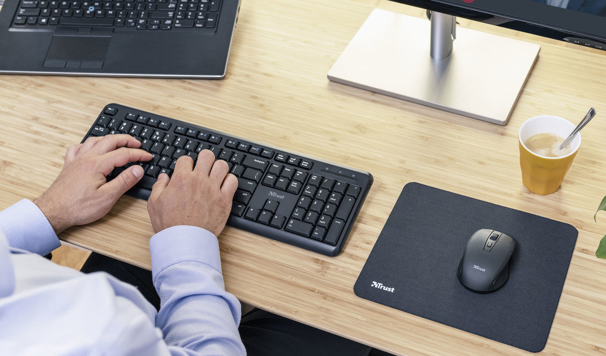 Trust TK-350 Tastatur Büro RF Wireless QWERTZ Deutsch Schwarz