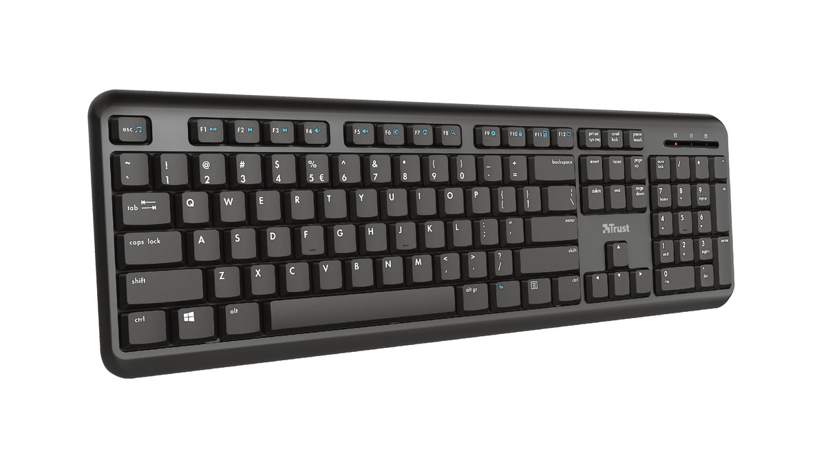Trust TK-350 Tastatur Büro RF Wireless QWERTZ Deutsch Schwarz