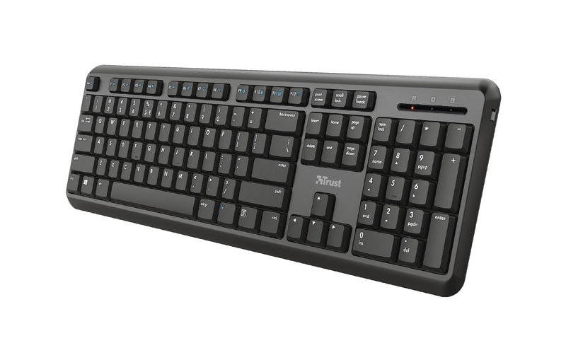Trust TK-350 Tastatur Büro RF Wireless QWERTZ Deutsch Schwarz