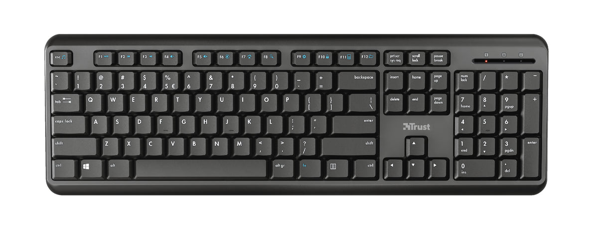 Trust TK-350 Tastatur Büro RF Wireless QWERTZ Deutsch Schwarz