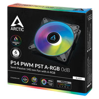 ARCTIC P14 PWM PST A-RGB 0dB - Semi-Passiver 140 mm Gehäuselüfter mit digitalem A-RGB