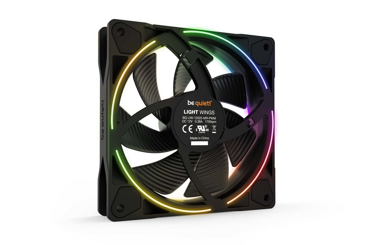 be quiet! Light Wings | 120mm PWM Triple Pack Computergehäuse Ventilator 12 cm Schwarz 3 Stück(e)