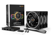 be quiet! Light Wings | 120mm PWM Triple Pack high-speed Computergehäuse Ventilator 12 cm Schwarz 3 Stück(e)