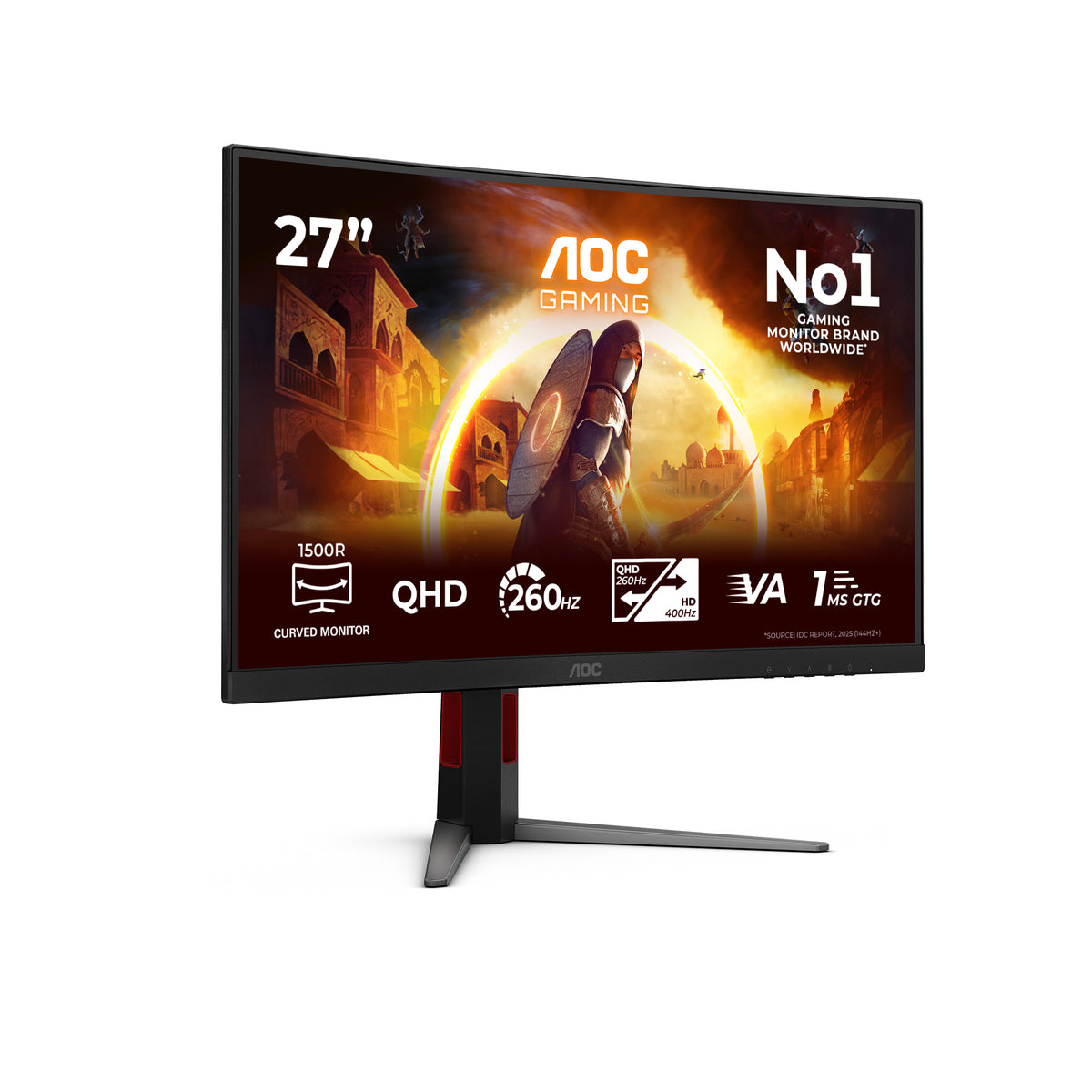 AOC G4 CQ27G4Z2AD Computerbildschirm 68,6 cm (27") 2560 x 1440 Pixel Schwarz, Rot