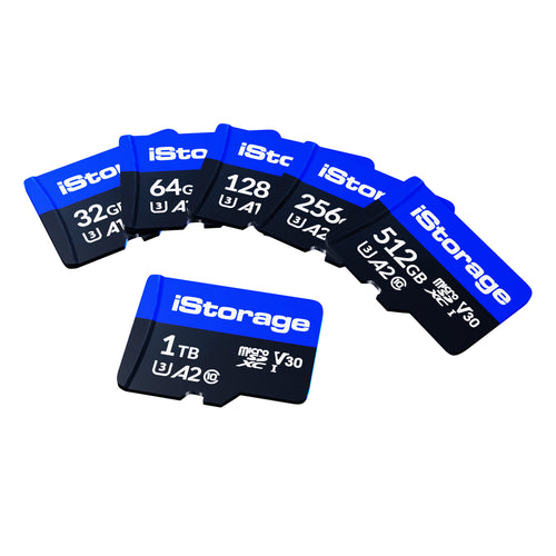 iStorage microSD card | 3 pack | 128GB MicroSDXC UHS-III Klasse 10