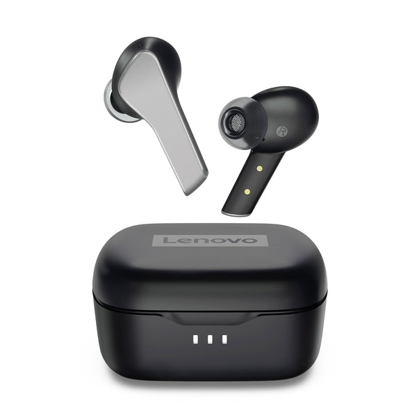 Lenovo Smart Wireless Earbuds In-Ear Headphones for Music/Everyday Use Bluetooth Black