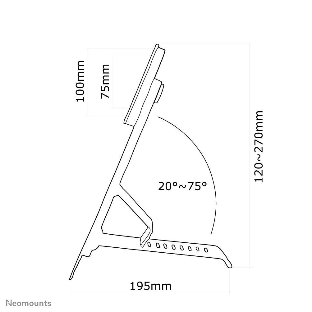 Neomounts FPMA-D825BLACK Monitor-Ständer 10-27" - neigbar