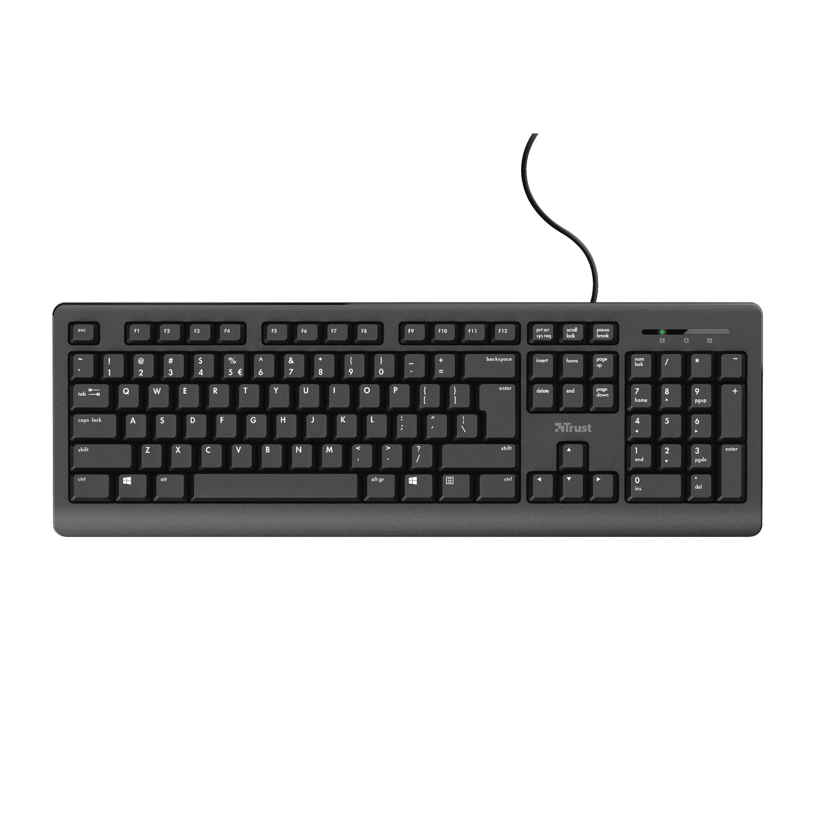 Trust TK-150 Tastatur Büro USB QWERTZ Deutsch Schwarz