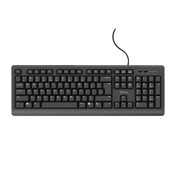 Trust TK-150 Tastatur Büro USB QWERTZ Deutsch Schwarz