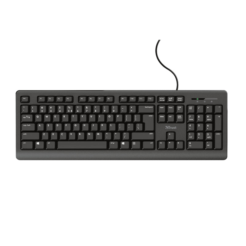 Trust TK-150 Tastatur Büro USB QWERTZ Deutsch Schwarz