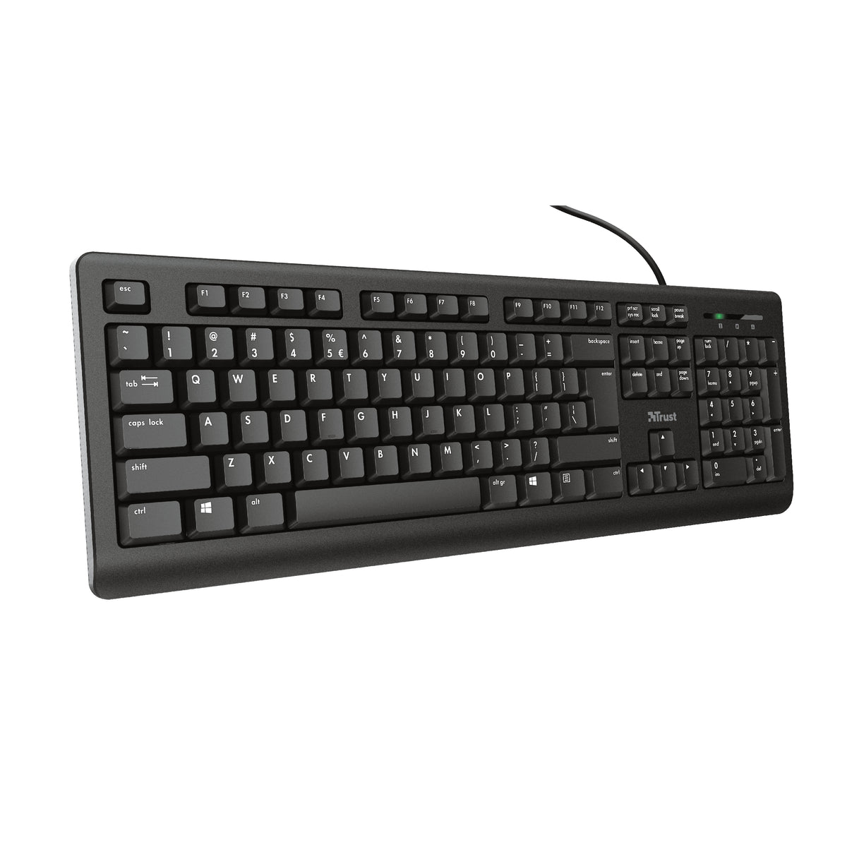 Trust TK-150 Tastatur Büro USB QWERTZ Deutsch Schwarz