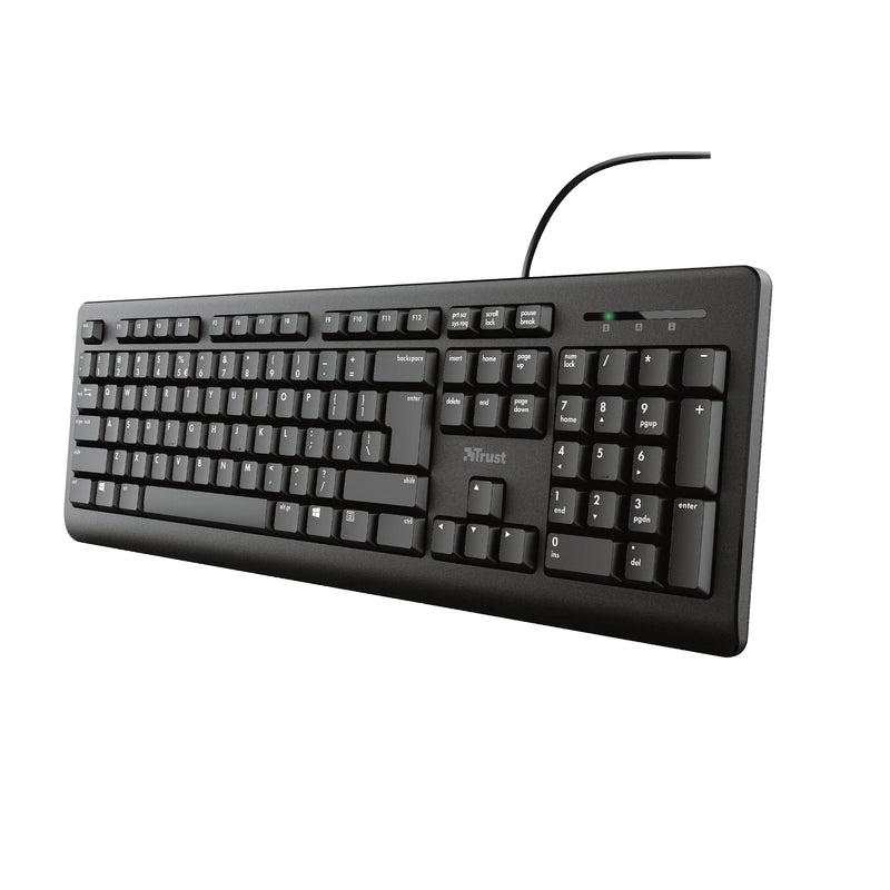 Trust TK-150 Tastatur Büro USB QWERTZ Deutsch Schwarz