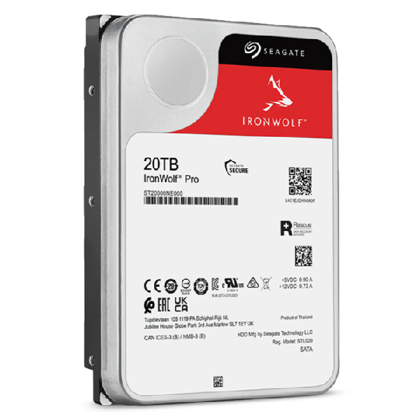Seagate IronWolf Pro ST20000NT001 Interne Festplatte 20 TB 7200 RPM 256 MB 3.5"