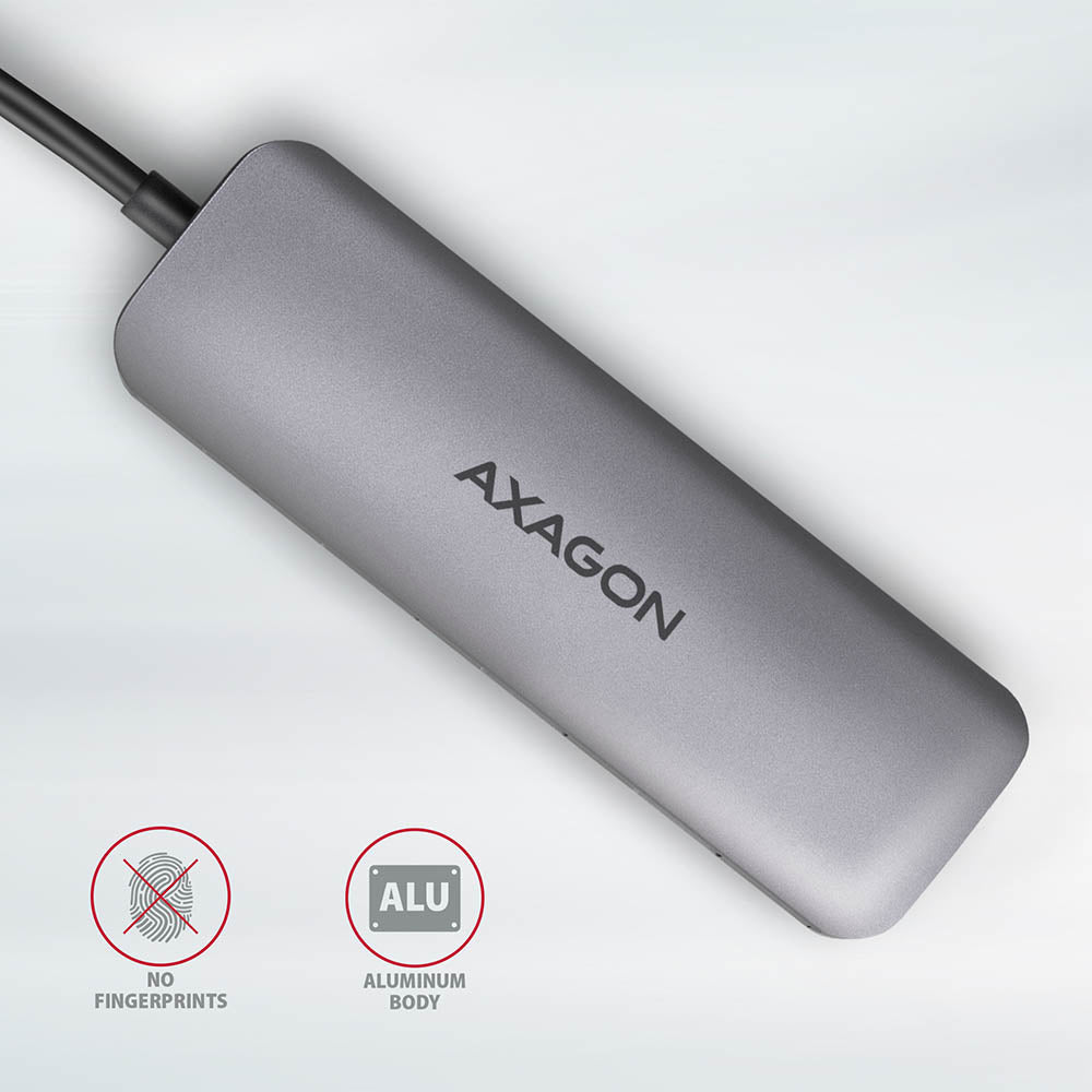 Axagon HMC-5 USB 3.2 Gen 1 hub, 2x USB-A, HDMI, SD/microSD, PD 100W
