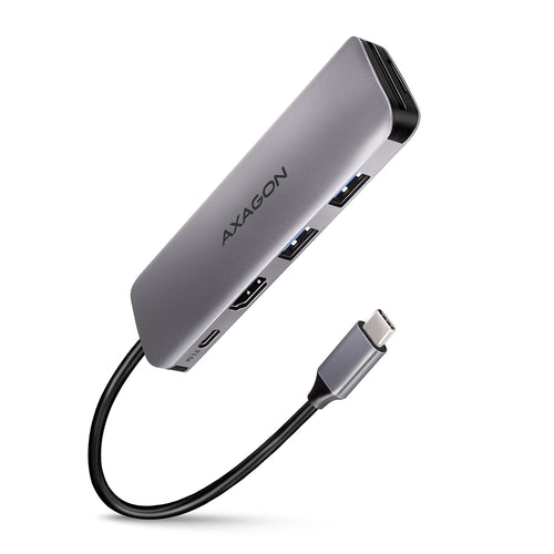Axagon HMC-5 USB 3.2 Gen 1 hub, 2x USB-A, HDMI, SD/microSD, PD 100W