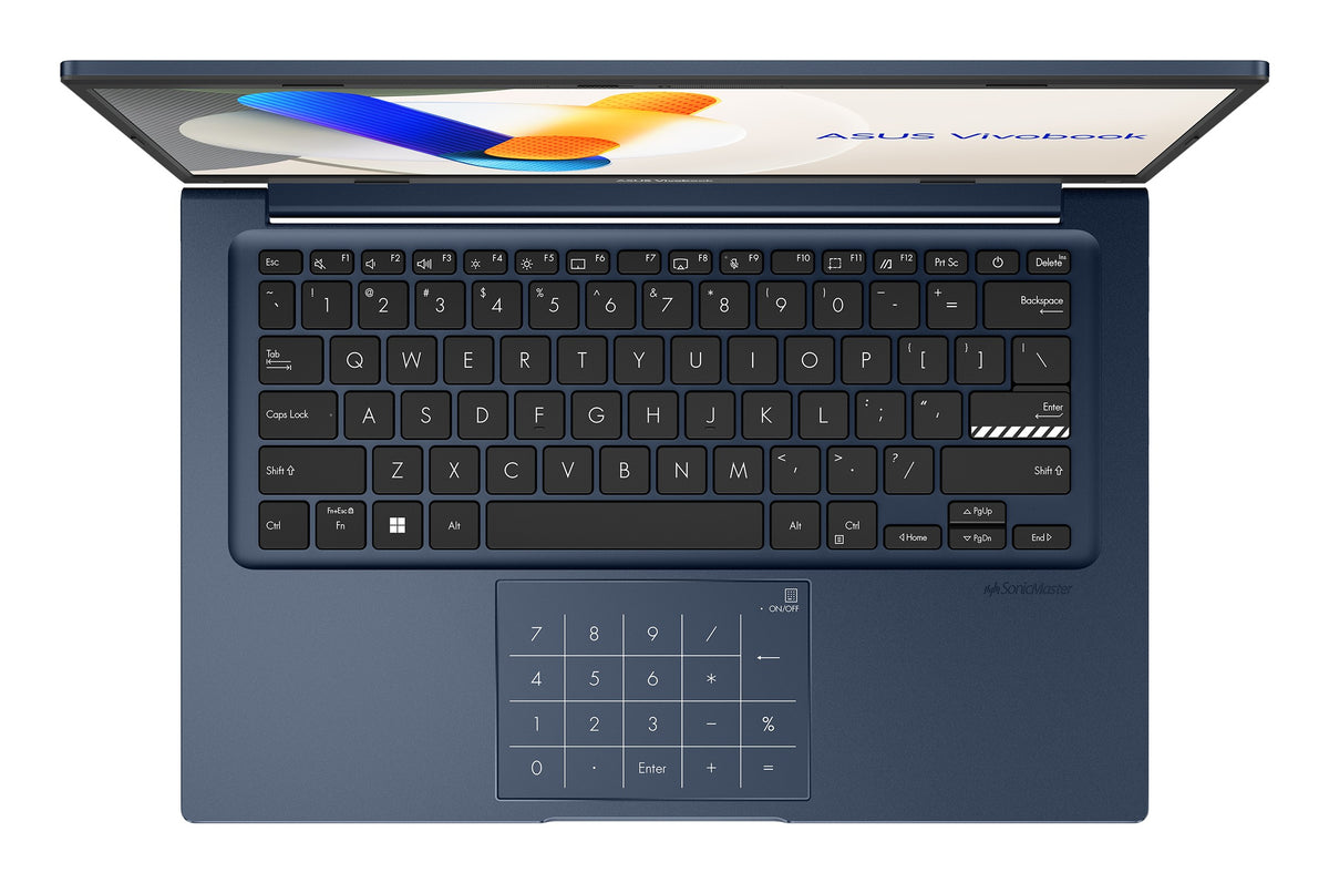 ASUS Vivobook 14 X1404VA-DISEB2213W Intel Core 3 100U Laptop 35,6 cm (14") Full HD 8 GB DDR5-SDRAM 256 GB SSD Wi-Fi 6 (802.11ax) Windows 11 Home Blau