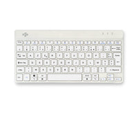 R-Go Tools Ergonomische Tastatur R-Go Compact Break, kompakte Tastatur mit Pausensoftware, AZERTY (FR), Bluetooth, Weiß