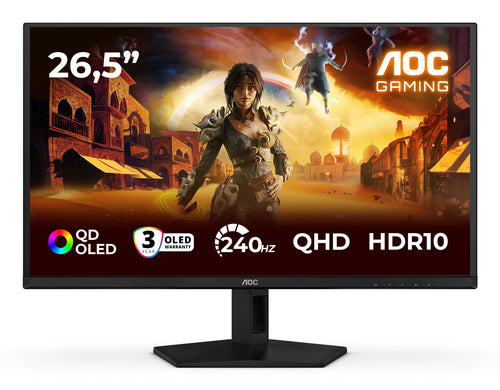 AOC G4 Q27G41ZDF Computerbildschirm 67,3 cm (26.5") 2560 x 1440 Pixel Quad HD QD-OLED Schwarz, Rot