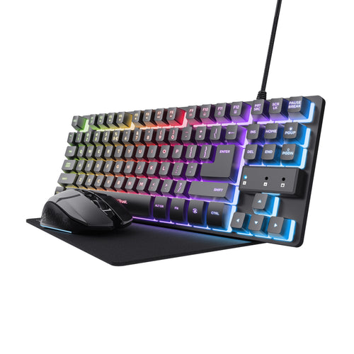 Trust GXT 794 Tastatur Maus enthalten Gaming USB QWERTZ Deutsch Schwarz