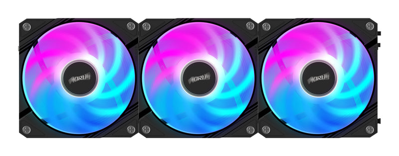 GIGABYTE AORUS EZ CHAIN FAN 120 (3-Pack) Hauptplatine Ventilator 12 cm Schwarz 3 Stück(e)