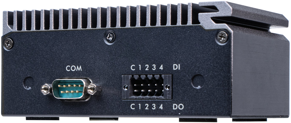 Shuttle Edge PC SPCEL03 , Intel Atom x6413E, 1x HDMI, 2x 2.5G LAN, 1x COM, DIO (4x in, 4x out), 3x USB, 2x M.2, 12-24V, 24/7 Dauerbetrieb, lüfterlos, -20...60°C, inkl. VESA & DIN-RAIL mount