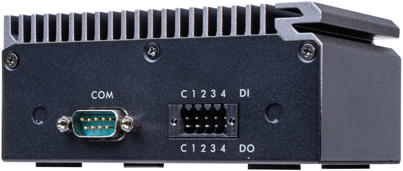 Shuttle Edge PC SPCEL03 , Intel Atom x6413E, 1x HDMI, 2x 2.5G LAN, 1x COM, DIO (4x in, 4x out), 3x USB, 2x M.2, 12-24V, 24/7 Dauerbetrieb, lüfterlos, -20...60°C, inkl. VESA & DIN-RAIL mount