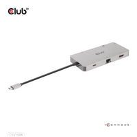 CLUB3D USB Gen1 Type-C 9-in-1 hub with HDMI, VGA, 2x USB Gen1 Type-A, RJ45, SD/Micro SD card slots and USB Gen1 Type-C Female port