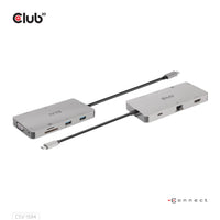 CLUB3D USB Gen1 Type-C 9-in-1 hub with HDMI, VGA, 2x USB Gen1 Type-A, RJ45, SD/Micro SD card slots and USB Gen1 Type-C Female port