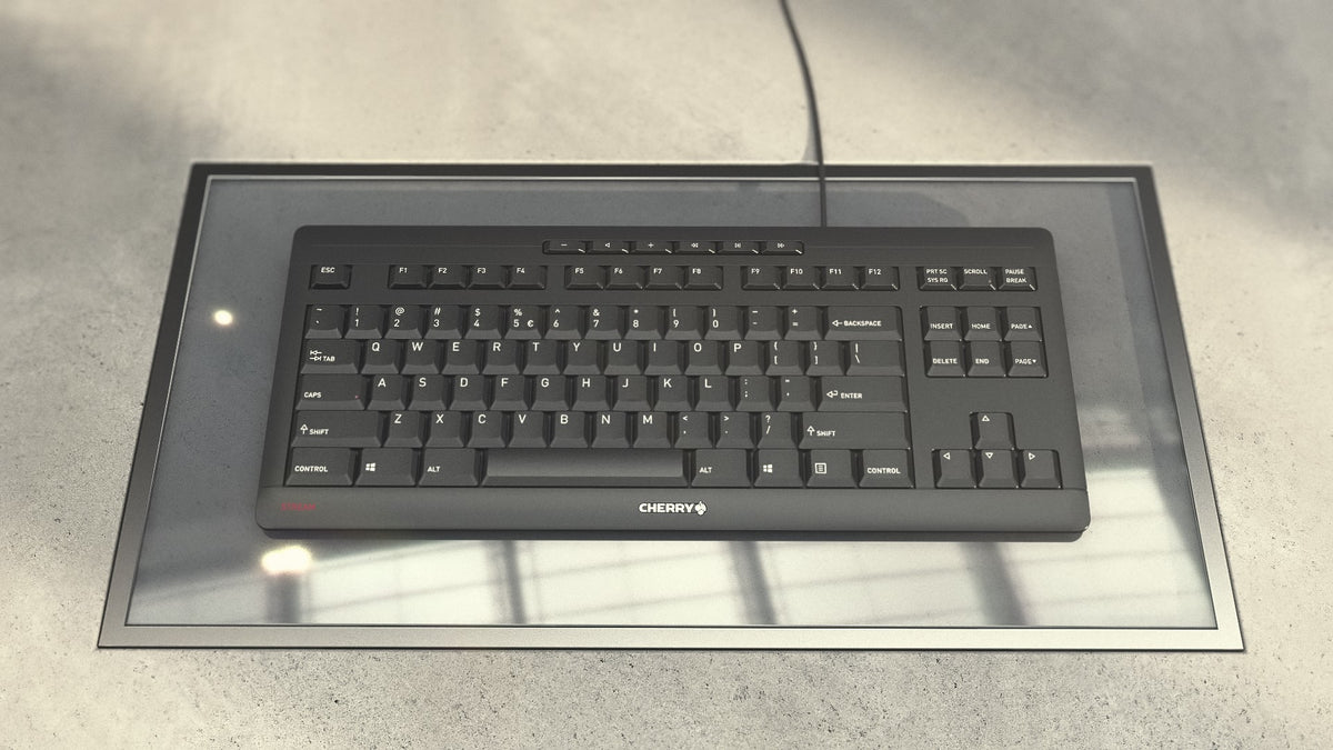 CHERRY STREAM KEYBOARD TKL Tastatur Universal USB QWERTZ Schweiz Weiß