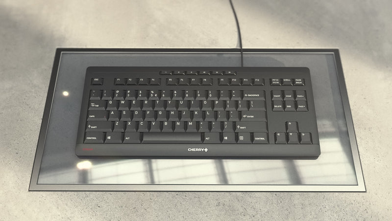 CHERRY STREAM KEYBOARD TKL Tastatur Universal USB QWERTZ Schweiz Weiß