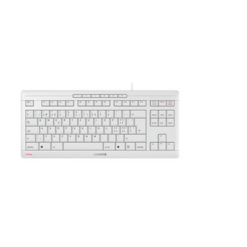 CHERRY STREAM KEYBOARD TKL Tastatur Universal USB QWERTZ Schweiz Weiß