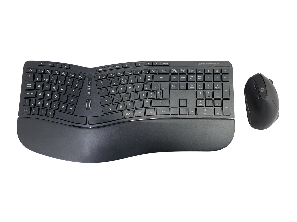 Conceptronic ORAZIO02PT Tastatur Maus enthalten Büro RF Wireless QWERTY Portuguesisch Schwarz