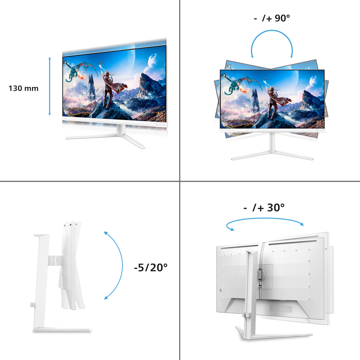 Philips Evnia 5000 Computerbildschirm 68,6 cm (27") 3840 x 2160 Pixel 4K Ultra HD LCD Weiß
