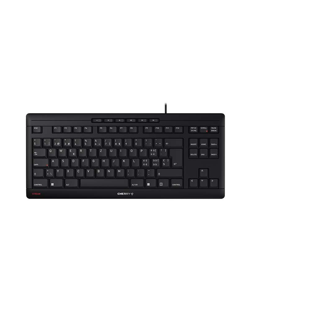 CHERRY STREAM KEYBOARD TKL Tastatur Universal USB QWERTZ Schweiz Schwarz