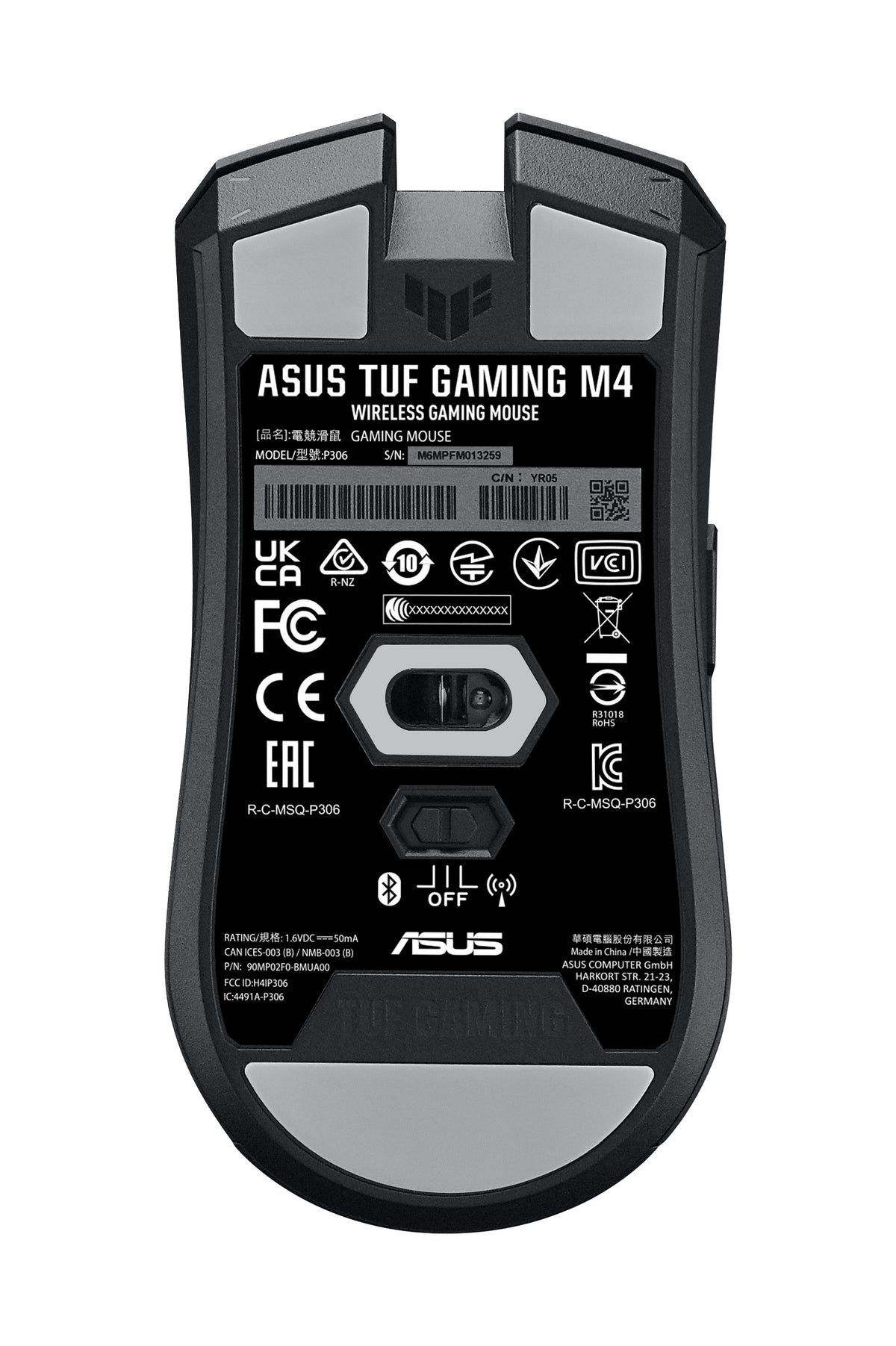 ASUS TUF Gaming M4 Wireless Maus rechts RF Wireless + Bluetooth Optisch 12000 DPI