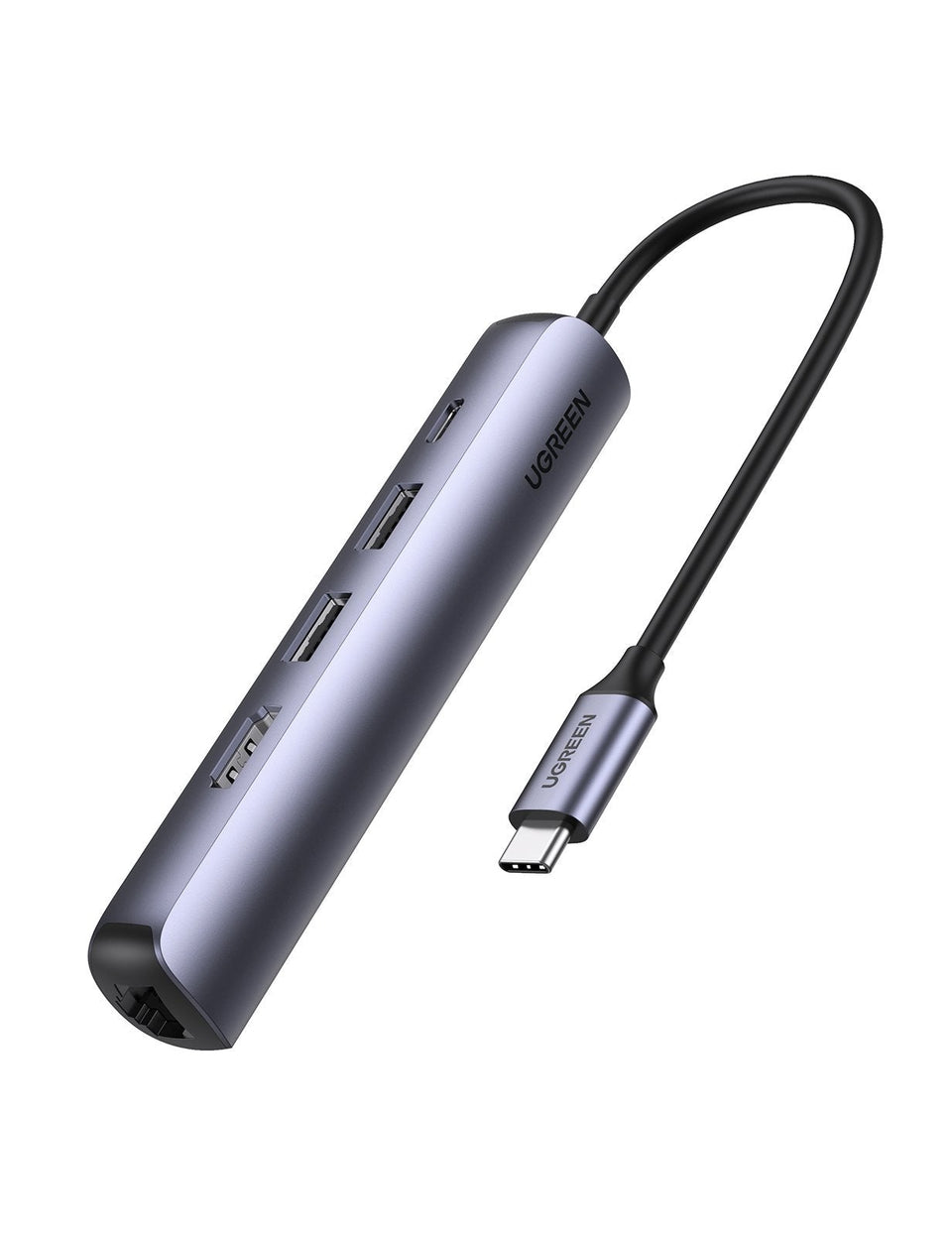 Ugreen 10919 station d'accueil pour ordinateur portable et réplicateur de ports Filaire USB 3.2 Gen 1 (3.1 Gen 1) Type-C Gris