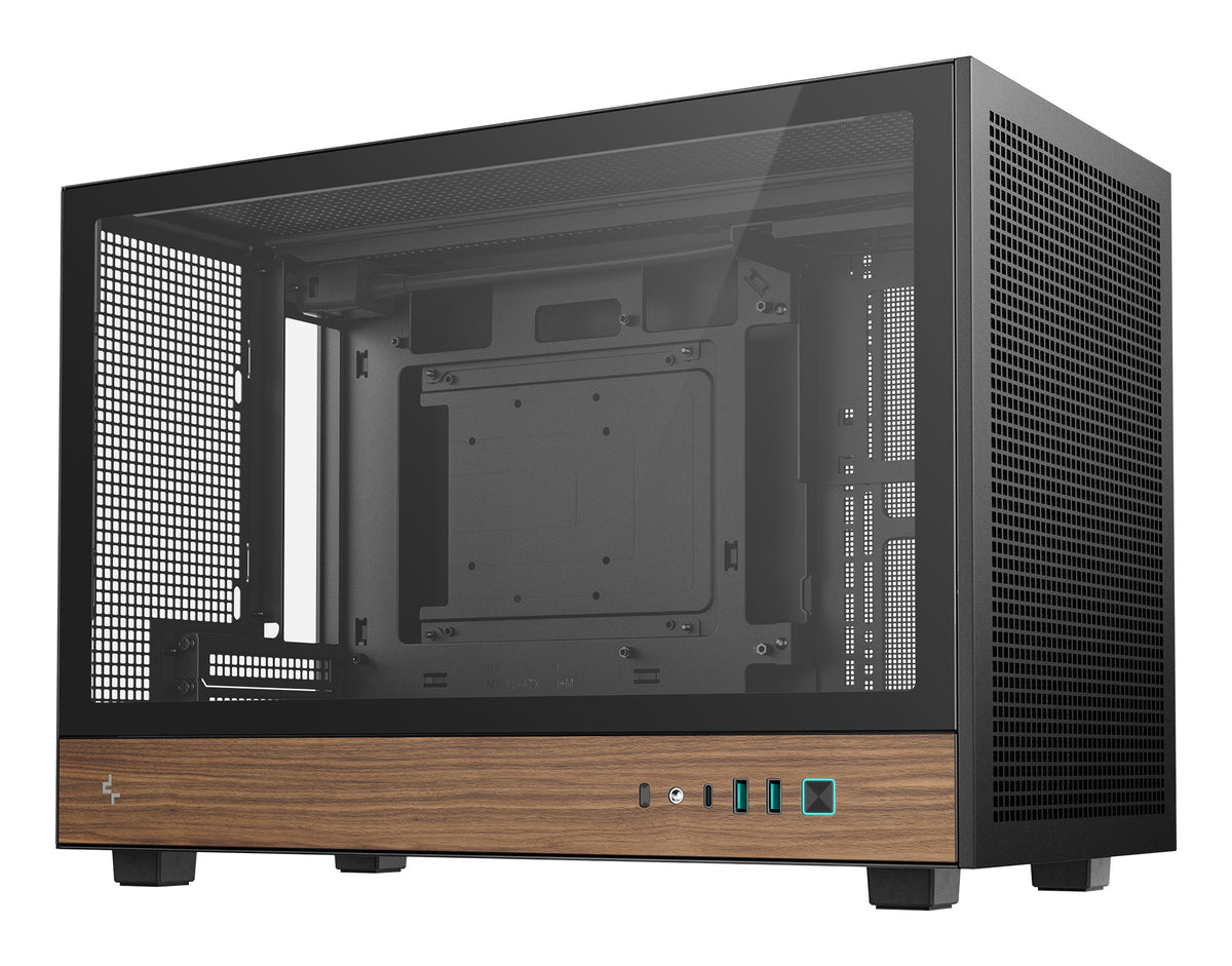 DeepCool CH260 WOOD Micro Tower Schwarz, Holz
