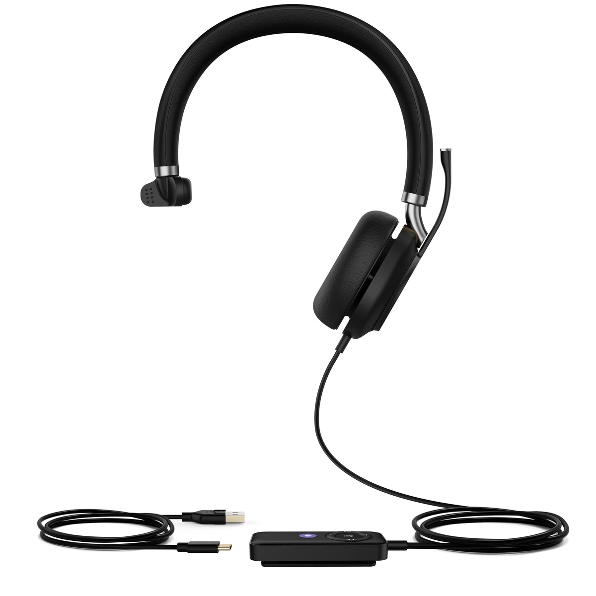 Yealink UH38 Mono Teams Kopfhörer Verkabelt & Kabellos Kopfband Büro/Callcenter Bluetooth Schwarz