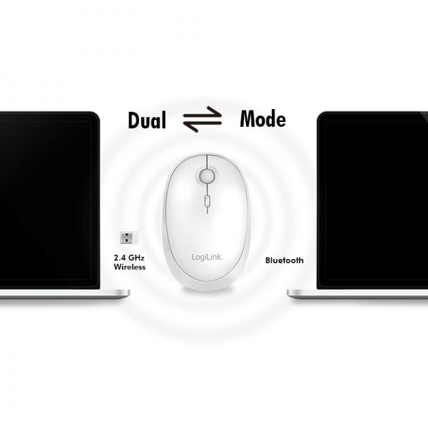LogiLink ID0205 Maus Büro Beidhändig RF Wireless + Bluetooth 1600 DPI